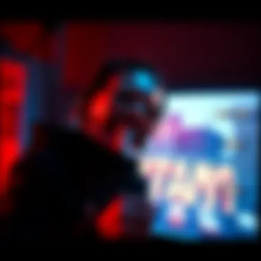 An unidentified figure in a Max Headroom mask disrupts a Chicago TV broadcast, creating a surreal atmosphere.