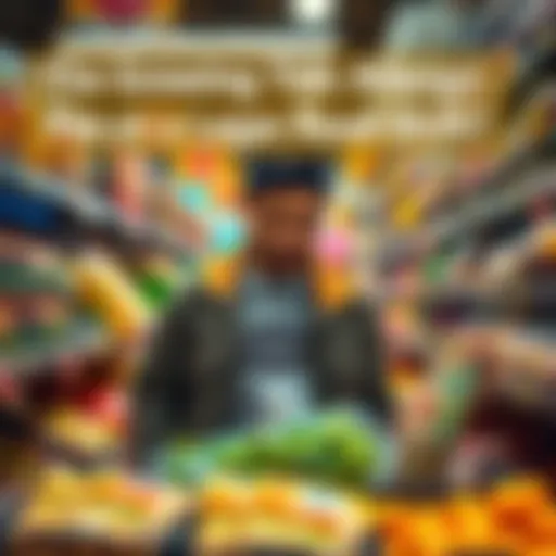 A person examining various meat alternatives like plant-based products in a grocery store