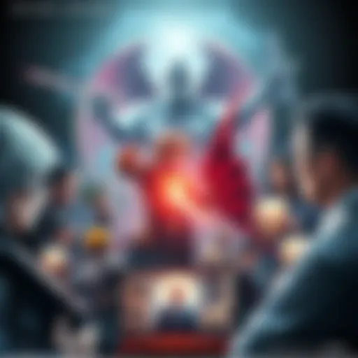 A montage depicting Archonic beings in various media forms, showing how they are portrayed to mislead people. The image features a blend of art styles reflecting different cultures and perspectives.