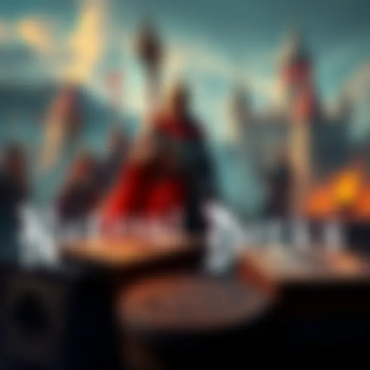 A collection of medieval-themed decks showcasing artwork of knights, castles, and historical figures.