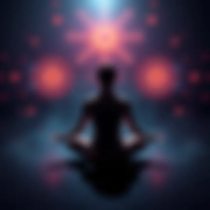 A person sitting cross-legged in meditation, surrounded by glowing energy symbols representing telekinesis and transformation.