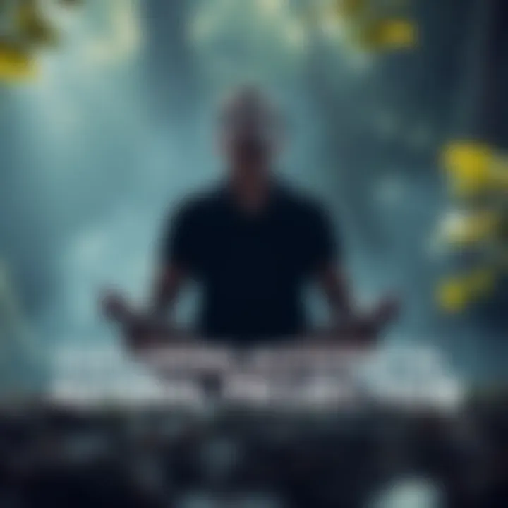 Individual sitting cross-legged, eyes closed, surrounded by soft light and nature, reflecting on astral projection experiences