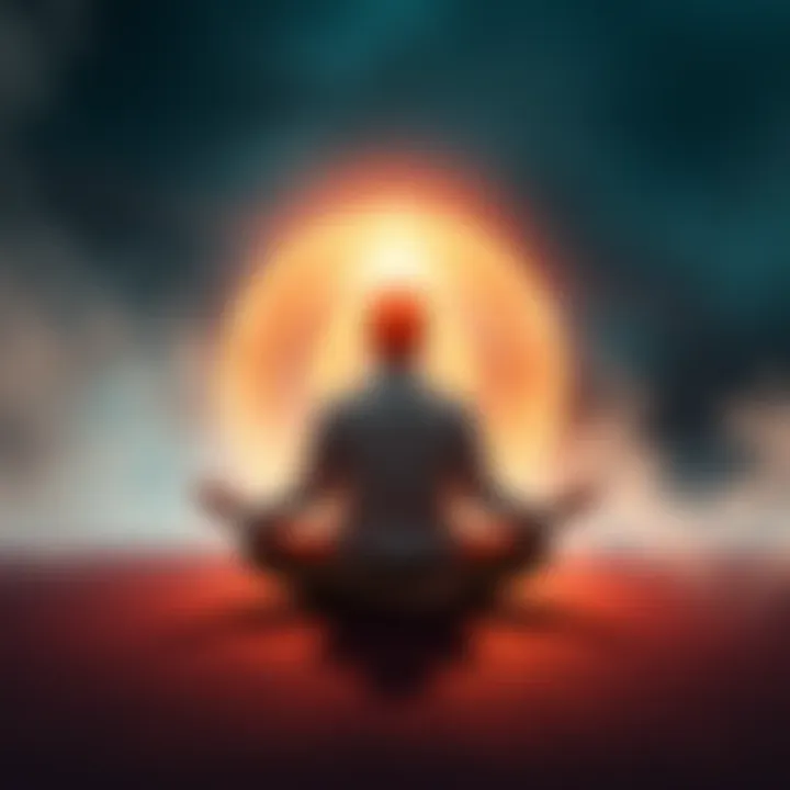 A person sits cross-legged in meditation, surrounded by a soft glow, symbolizing psychic abilities