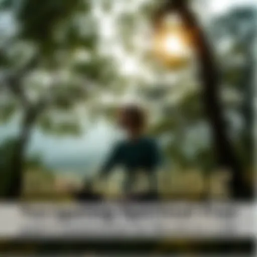 Individual meditating under a tree, looking peaceful and reflective amidst natural surroundings