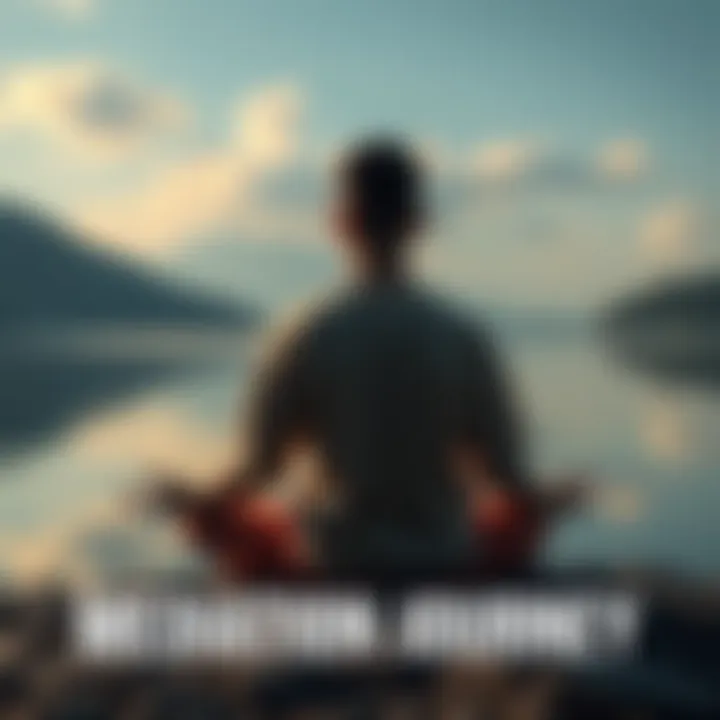 A serene individual meditating in a tranquil environment, embodying peace and introspection.