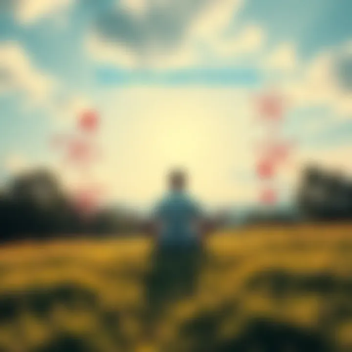 A serene scene with a person meditating in nature, surrounded by symbols of science like atoms and molecules, representing the blend of science and meditation for mental clarity.