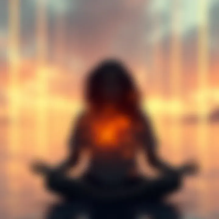 Confusion with Meditation Audio Tapes A serene setting depicting a person in meditation, surrounded by calming visuals, representing the confusion over the audio tape transition.