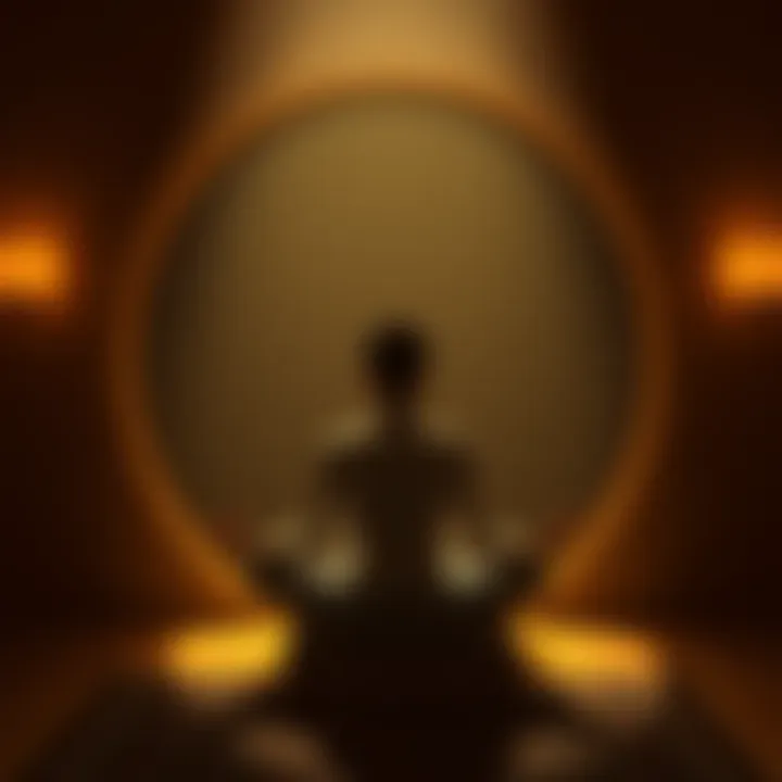A person meditating with soft light, exploring past life memories during a hypnosis session.