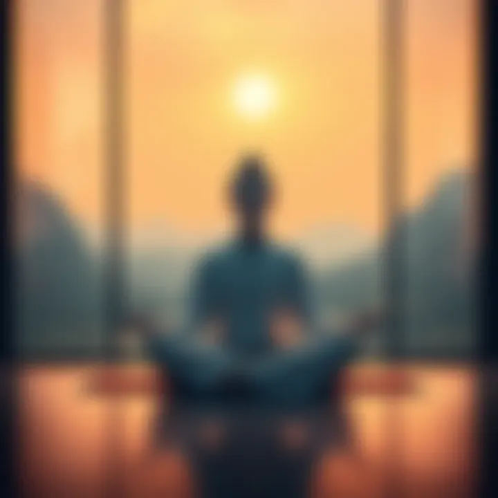Person meditating, practicing micro-hits of focus in a calm environment