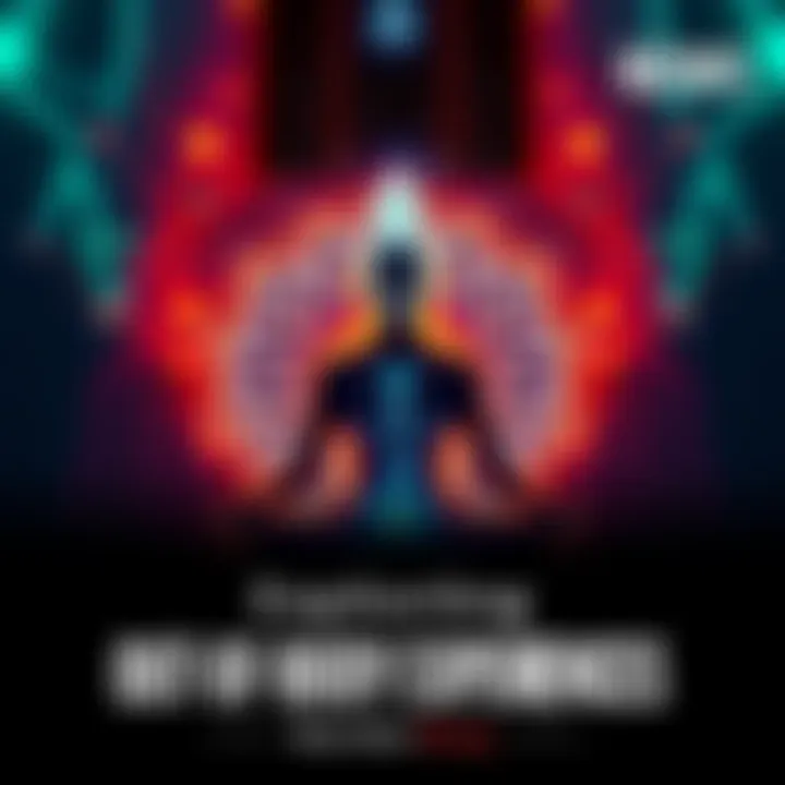 Meditation and Out-of-Body Experience A person meditating with a glowing aura around them, symbolizing an out-of-body experience