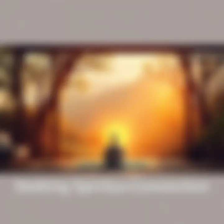 A person meditating in a peaceful setting, seeking connection with their late father
