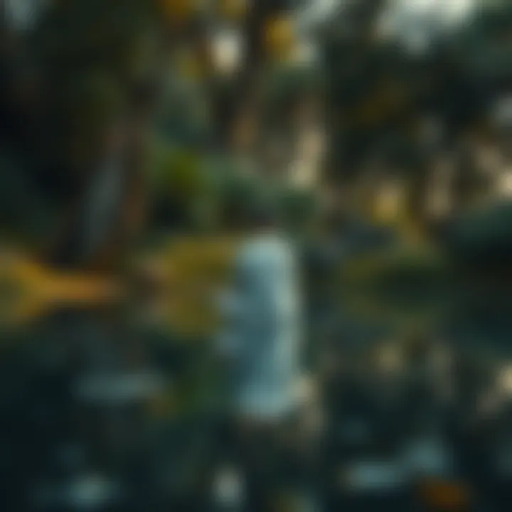 A person sitting cross-legged in meditation, surrounded by a calm nature setting, symbolizing the connection between Buddhism and neurodivergent experiences.