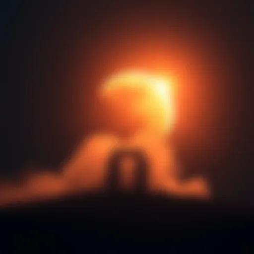 Megalithic structure near the moon A strange monolith-like shape is visible near the moon during a solar eclipse, surrounded by smoky white splotches