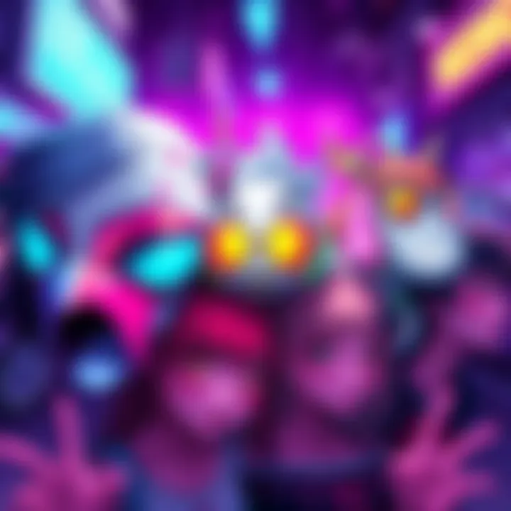 Colorful memepunk anime characters representing humor and social commentary, surrounded by digital elements and memes.