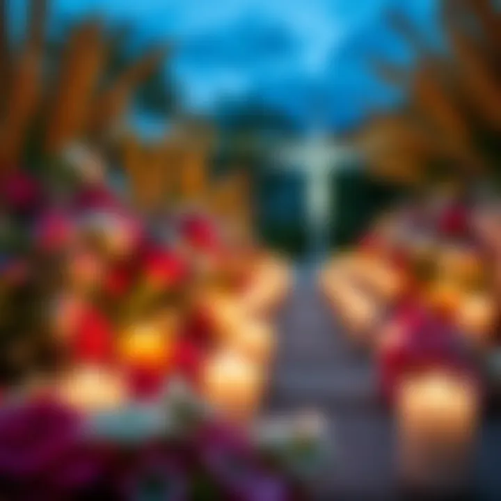 A memorial with candles and flowers for the four JPL scientists who lost their lives in a recent incident at NASA.