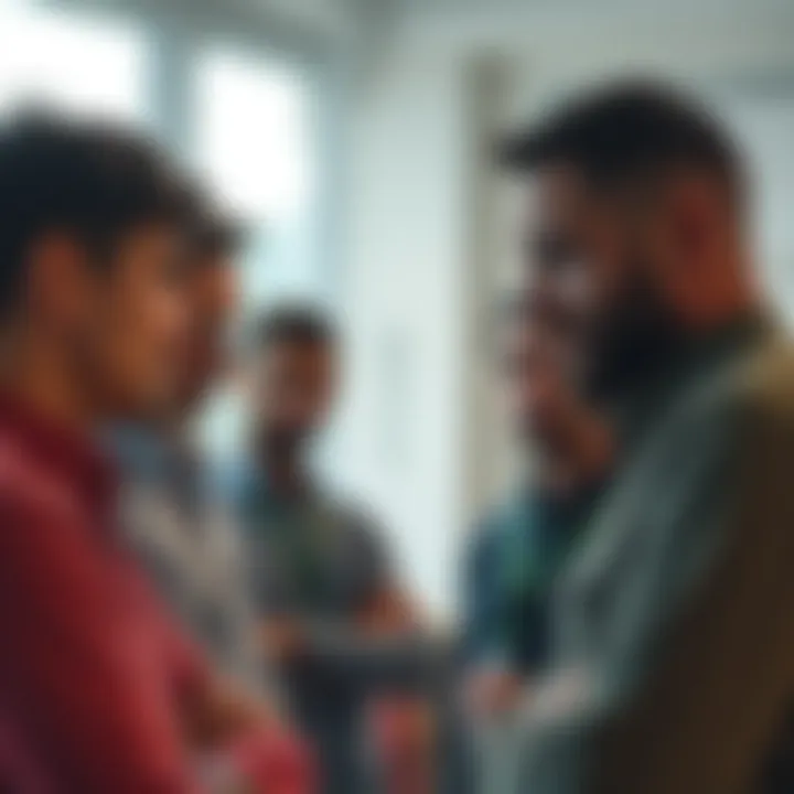 A group of men engaging in a serious conversation about perceptions of rape, with concerned expressions on their faces.