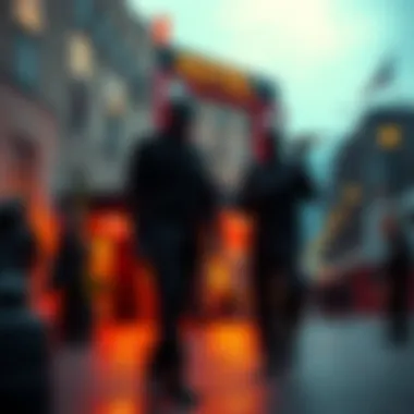 Two identical men dressed in black suits questioning witnesses outside a Niagara Falls hotel after a UFO sighting