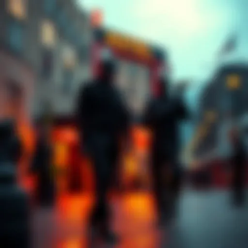 Two identical men dressed in black suits questioning witnesses outside a Niagara Falls hotel after a UFO sighting