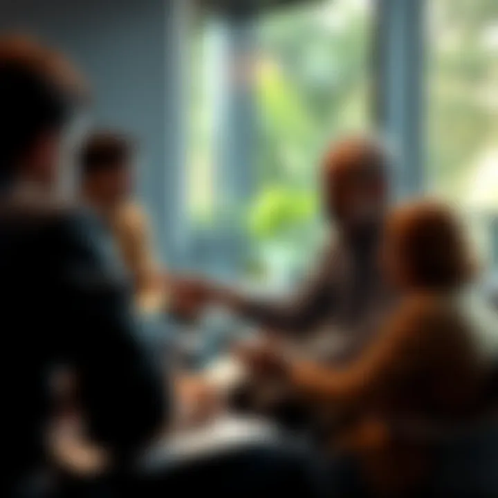 August Gonclaves guides a group of people in a mentoring session, sharing insights and advice.