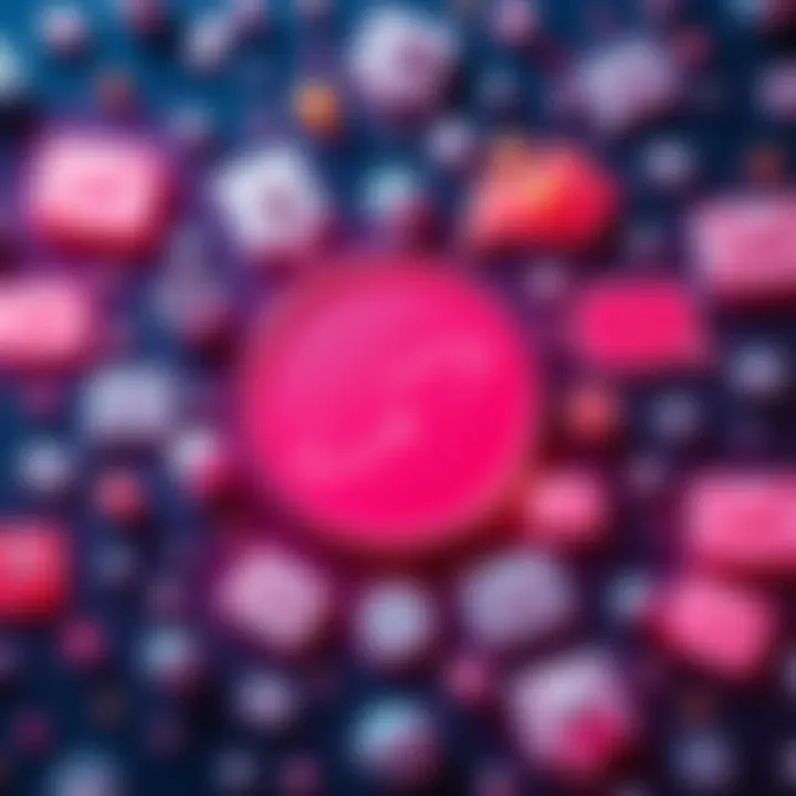 A graphic showing the Mercury retrograde symbol surrounded by icons representing communication like speech bubbles and emails.