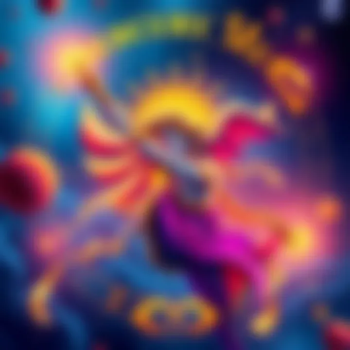 A vibrant illustration of Mercury symbolizing communication entering the Sagittarius constellation, surrounded by symbols of truth and wisdom.