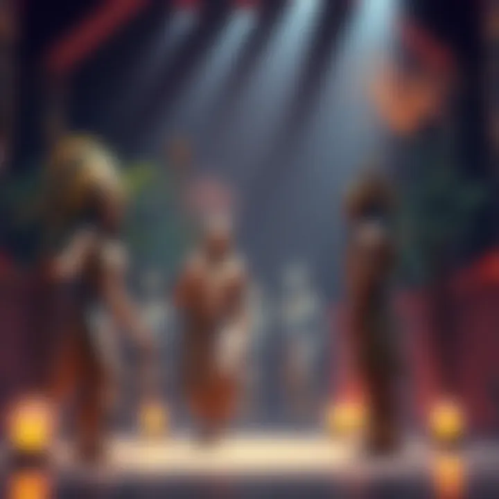 Artwork depicting ancient Mesopotamian deities in a modern setting, showcasing their significance and impact today.