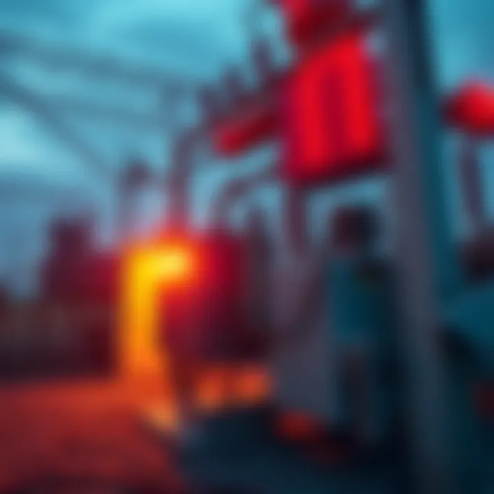 A view of the Metcalf Substation with damaged equipment, illustrating the impact of the 2013 attack and potential security risks.