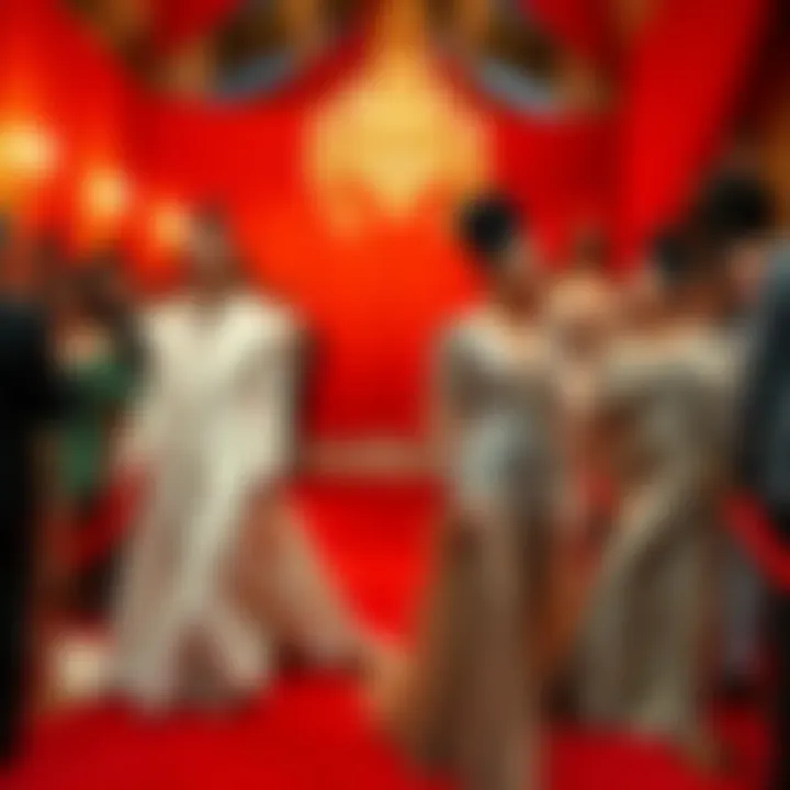 Met Gala Red Carpet Highlights Celebrities in extravagant outfits walking the red carpet at the Met Gala, showcasing a mix of luxury and social themes.