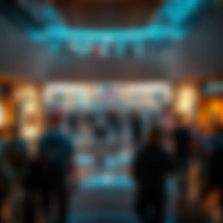 Video footage showing a chaotic scene inside a Miami mall during an incident