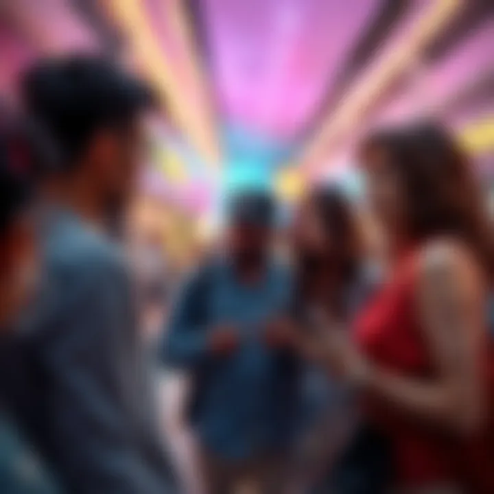 Group of people discussing their experiences about a past incident at a Miami mall