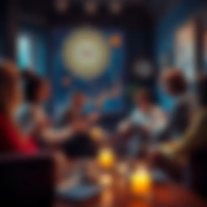 People discussing their Midheaven signs and career insights in a cozy setting