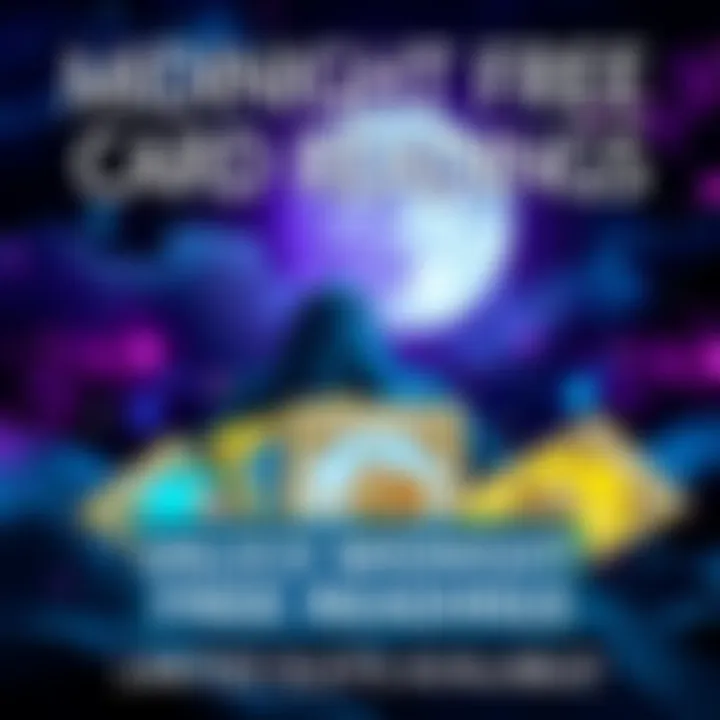 Midnight Free Card Readings Announcement A vibrant graphic showcasing tarot cards and a mystical moon, inviting people to join the Midnight FriYay event for free readings.