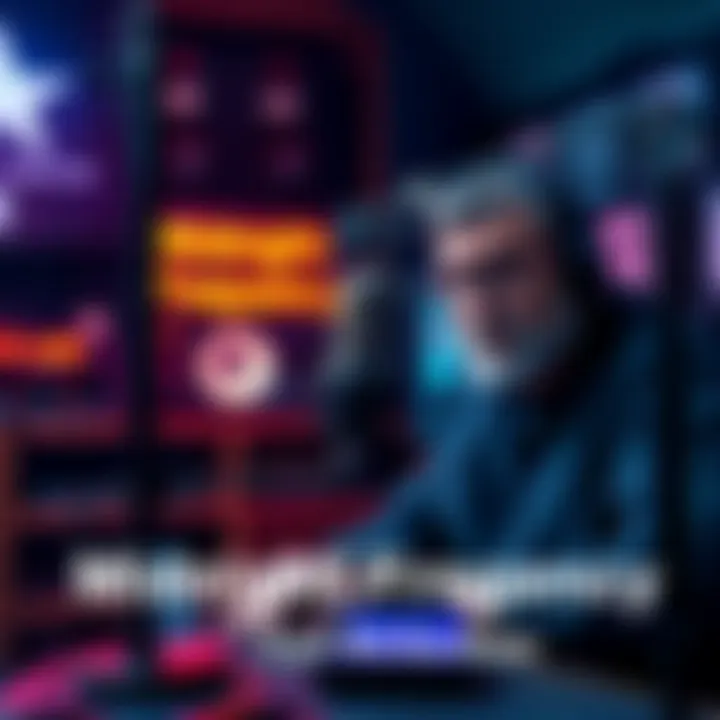 Carl Richardson hosting Midnight Frequency Radio with microphone and radio studio background