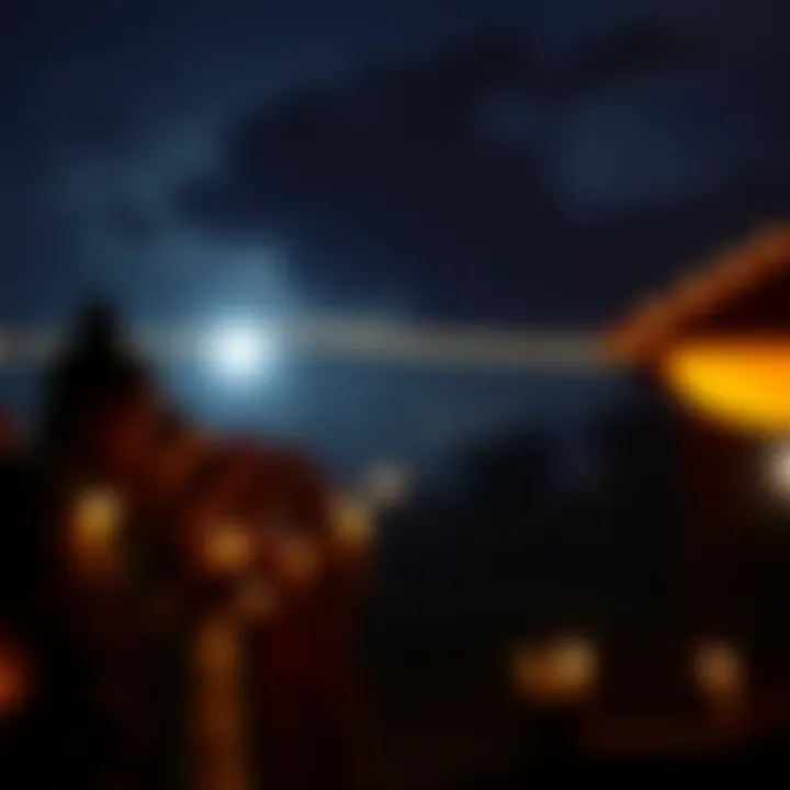A group of people praying together at night under candlelight, expressing their faith and seeking guidance from God, with a serene atmosphere