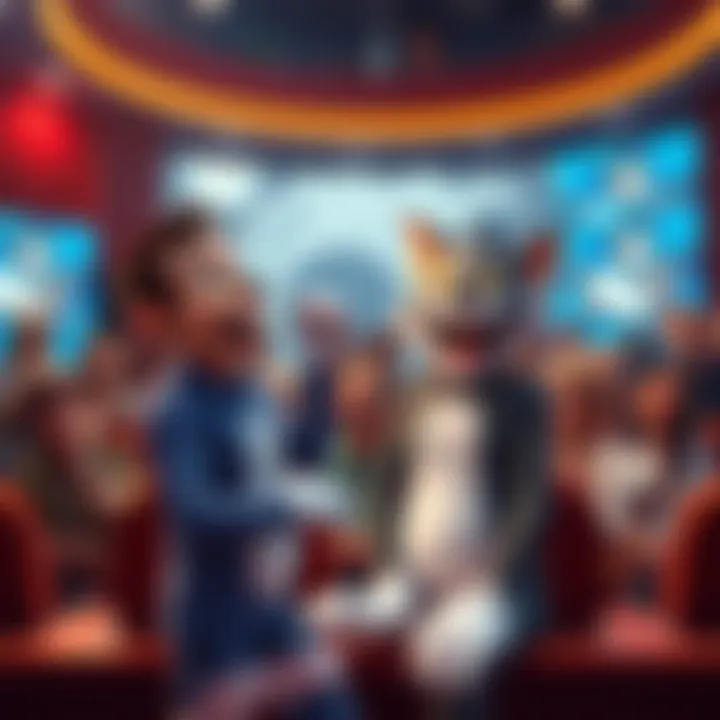 Mike and Jerry laughing together on their show, engaging in their usual antics, with surprised audience reactions in the background.