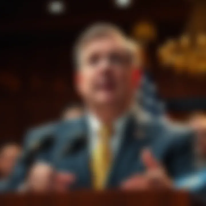 Mike Johnson at press conference Speaker Mike Johnson speaking at a press conference about Epstein files and national security issues