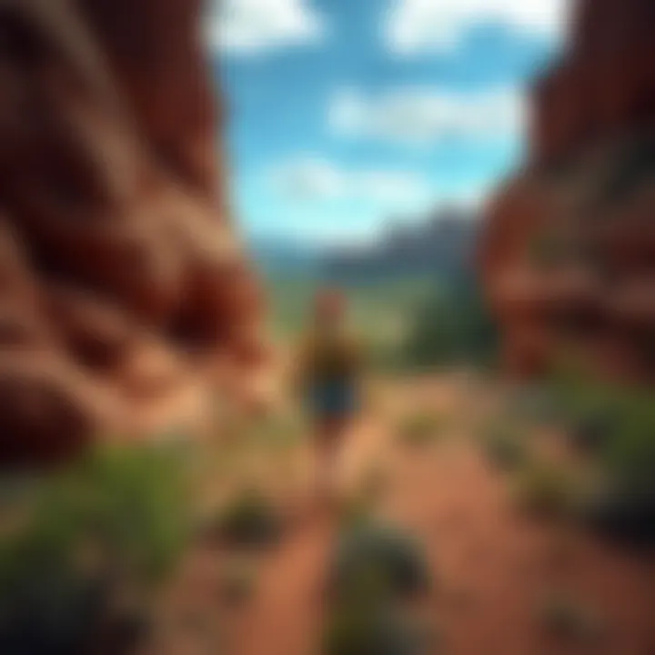 Miley Cyrus Hiking in Boynton Canyon Miley Cyrus walking on a trail surrounded by the beautiful scenery of Boynton Canyon in Sedona, Arizona