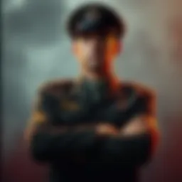 A military commander looks resolute while standing with arms crossed, symbolizing a stand against unethical orders.