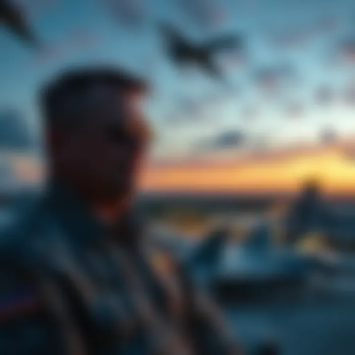 Military Insider Sharing UAP Experience A military insider talking about their experiences with Unidentified Aerial Phenomena, next to a backdrop of Eglin Air Force Base.