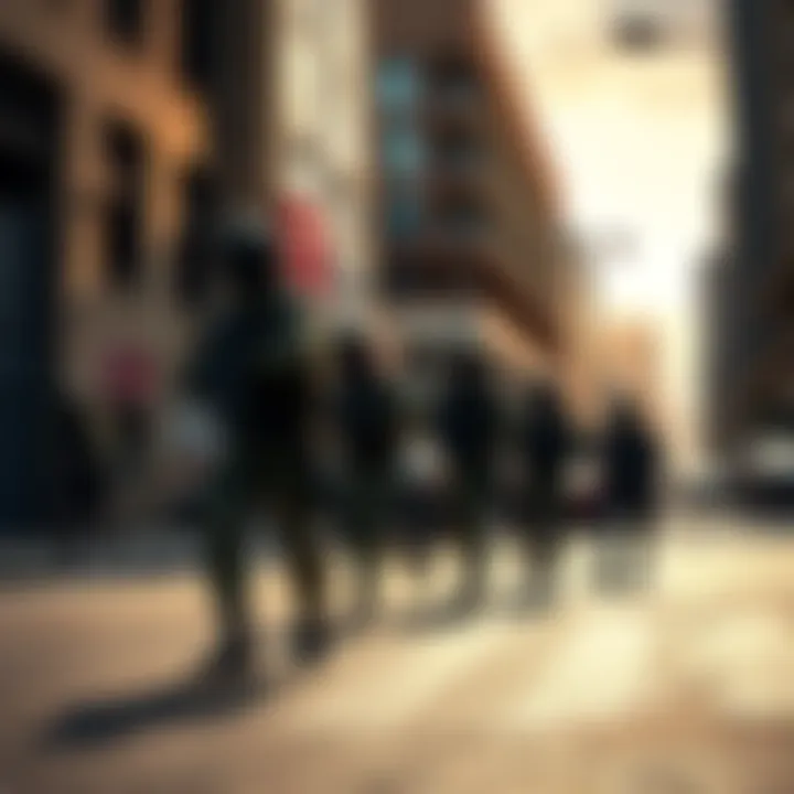 A military team in tactical gear conducting an operation in an urban environment resembling Caracas, with buildings and streets in the backdrop