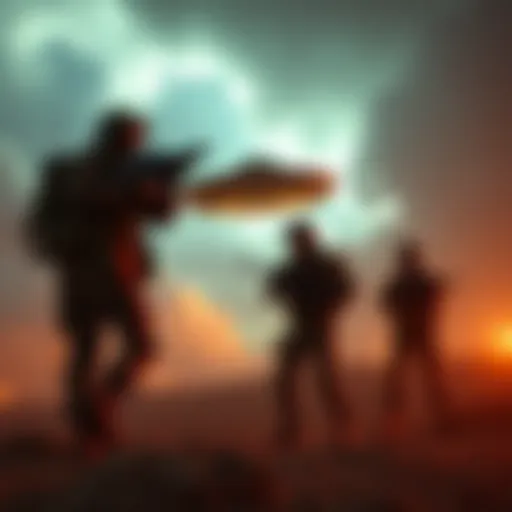 Military personnel preparing to engage with unidentified aerial phenomena in the US