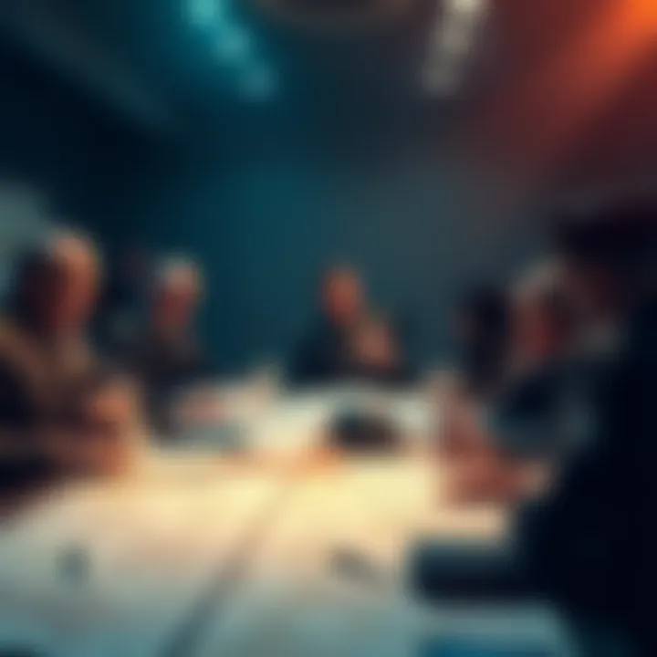 A group of military leaders discussing plans at a table covered with maps and documents.