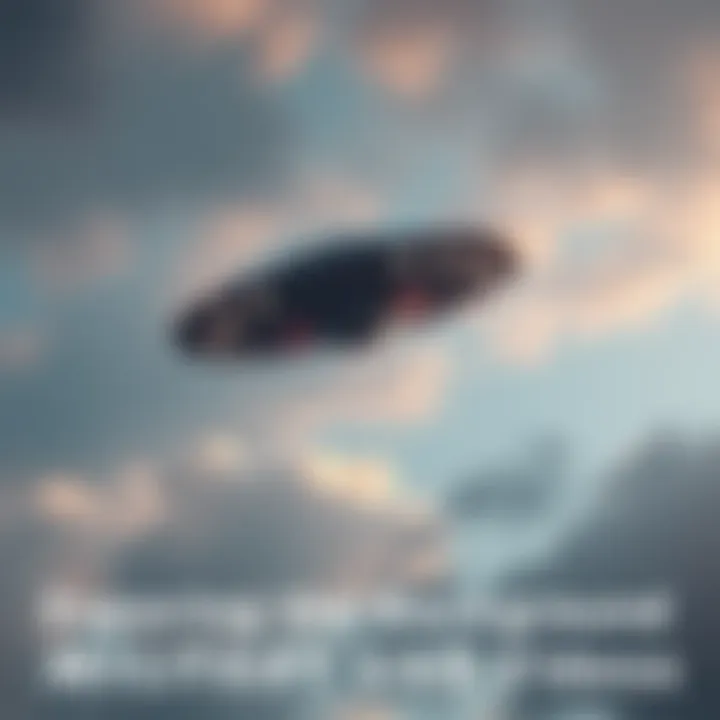 A still from an old military UAP video showing an unidentified aerial object in the sky