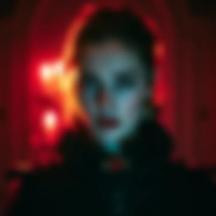 Millie Bobby Brown in dramatic lighting Millie Bobby Brown with a serious expression, reminiscent of Elizabeth Bathory, surrounded by dark shadows and a gothic background