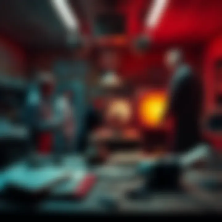 A vintage laboratory scene depicting scientists examining test subjects during MKUltra experiments, with documents and equipment around them.