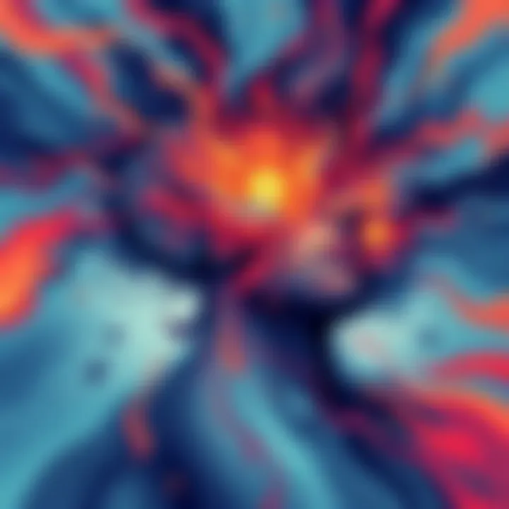 An abstract illustration depicting swirling thoughts and emotions, symbolizing the feeling of mental overwhelm.