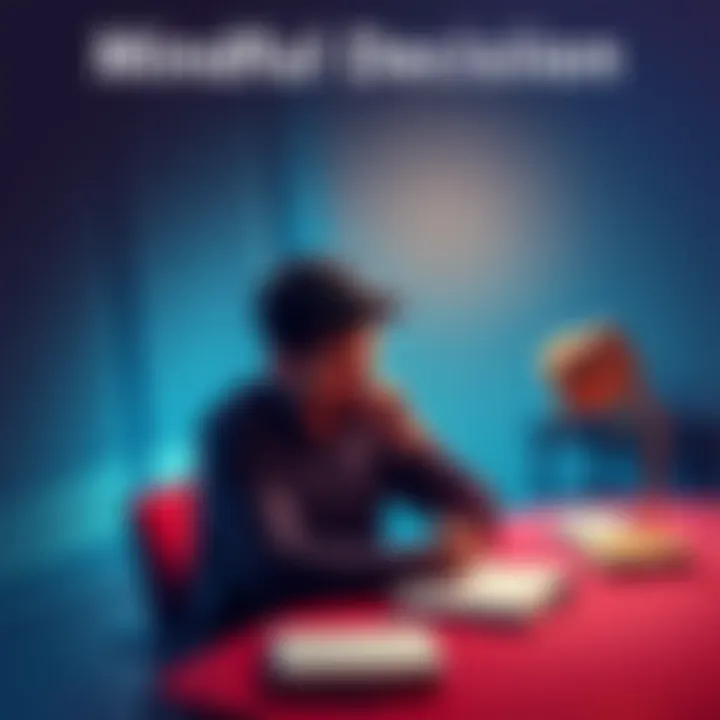 A person sitting at a desk, thinking carefully with a notebook and pen in front of them, representing reasonable behavior in decision-making.