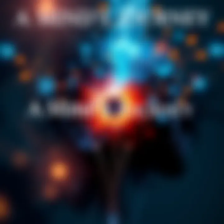 An abstract representation of a person's thoughts manifesting visually, depicting a blend of psychology and mysticism.