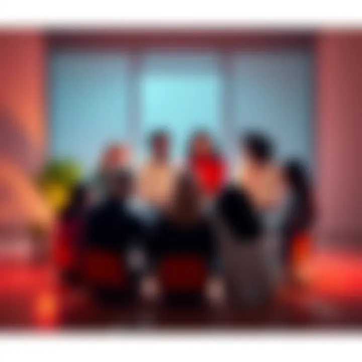 Mindset Influencing Health A group of diverse people sitting in a circle, sharing positive thoughts and support, creating a warm and uplifting atmosphere.