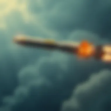 Missile Bouncing Off UFO A US Hellfire missile is seen striking an unidentified flying object in mid-air, with bright flashes indicating impact.